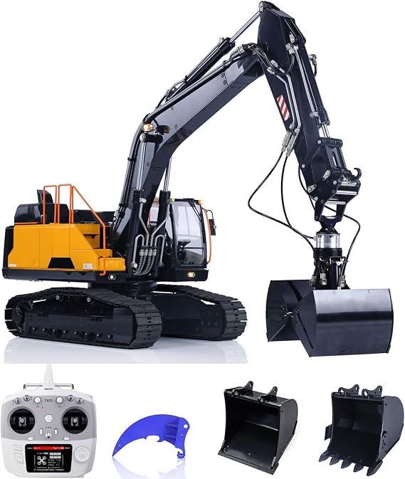 TOUCAN RC HOBBY 1/14 Remote Control Hydraulic Excavator EC380 2.4G 9CH RC Diggers Assembled Model Claw Ripper Construction Car Machine for Adult