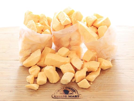 Wisconsin-Made Yellow Cheddar Cheese Curds 3 Pounds | (3) 1 Pound Bags | Authentic Wisconsin Cheese Curds