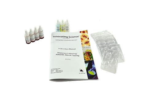Innovating Science ABO/Rh Blood Typing - Explore Blood Typing Techniques & Test Using Simulated Blood Samples - Distance Learning Kit