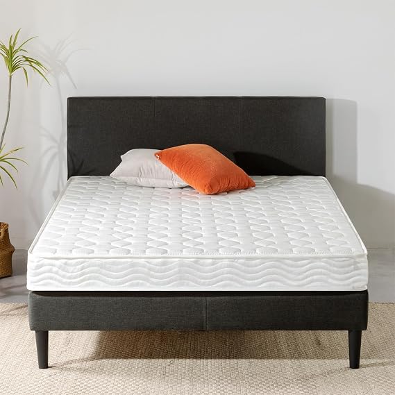 Zinus Classic DST Pocket Coil Mattress, Double, Thickness 5.9" 15 cm, 660 Coils, Breathable, High-Density Foam, Relatively Firm, High Durability, Compression Packed, Natural Components, Bed