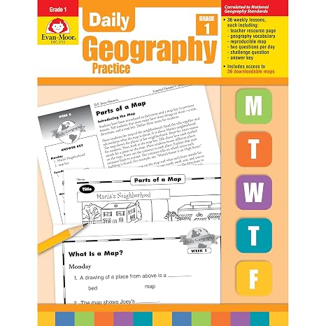 Evan-Moor EMC3710-A1 Daily Geography Practice Book, Grade 1