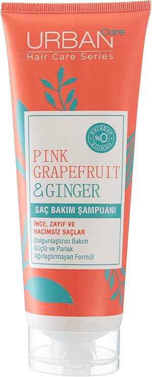 URBAN Care Pink Grapefruit & Ginger İnce Telli Saçlara Özel Dolgunlaştırıcı Saç Bakım Şampuanı 250 ml- Vegan