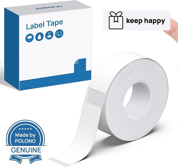 POLONO Label Maker Tape, Adapted Print Paper 15x40mm(0.59"x1.57"), 180 Labels