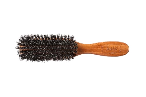 Classic Men's Club (Soft) Wild Boar Bristles Light Wood or Acrylic Handle Gentle Bass Brushes (1 Brush), white (153S)