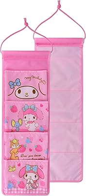 Roffatide My Melody Wall Door Closet Hanging Storage Bag Cute Wall Mount Bag with 4 Pockets Room Decor Room Storage Gift for Women, ZLRM02002