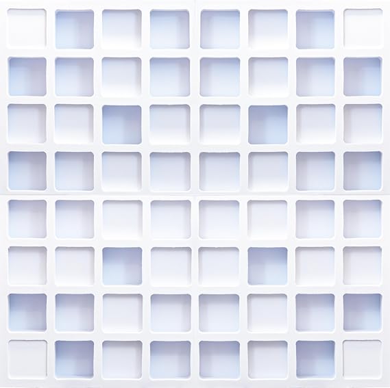 Foroomaco Waffle Acoustic Diffuser Panels, 4-Piece Kit, 24 x 24 in, White | QRD-inspired sound diffuser panels use four 12 x 12 x 2 in EVA modules to scatter reflections in studios and home theaters