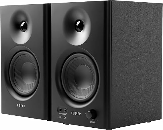 Edifier MR4 Compact 2.0 Studio Monitors (42 Watt) with Class-D Amplifier and Two Selectable Sound Modes