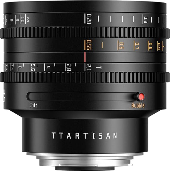 TTArtisan 35mm T2.1 Dual Bokeh Cine Lens for Canon RF Mount Cameras | Full Frame, Wide Angle, Large Aperture, Compatible with Canon RF-Mount