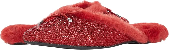 Jessica Simpson Tracee2 Intense Red Cozy Jewel Round Toe Slip On Flat Slippers (INTENSE RED, 7.5)
