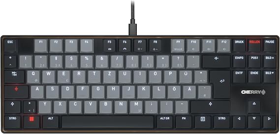 Cherry Kc 500 Mx Lp Tkl ロープロファイルメカニカルキーボード 数値ブロックなし ドイツ配列qwertz 有線usb-a Mx Lp 2.0スイッチ アイボリー ブラック