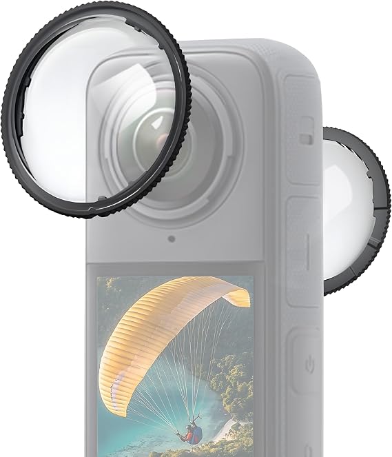 FiTSTILL Premium Glass Lens Guards Only for Insta 360 X4 Scratch-Resistant Knob Mount High transparency anti-scratch protectors Camera insta 360x4 Accessories Kit(Optical Glass)