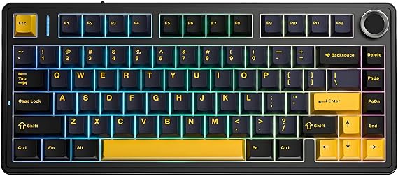 Aula F75 Mechanical RGB TKL Reaper Switch Wireless Macro Hot Swap Keyboard Black