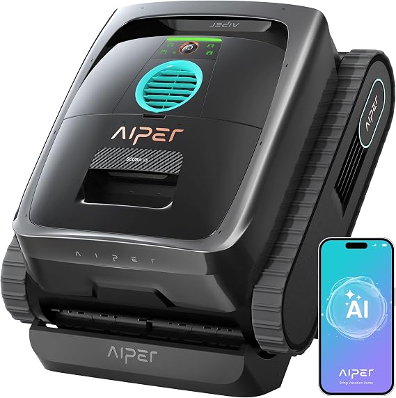 AIPER Scuba V3 AI Vision Cordless Robotic Pool Cleaner, Grey