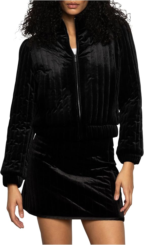 Sanctuary Women's Quilted Velvet Jacket