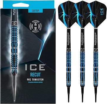 Harrows Ice Recut 90% Tungsten Soft Tip Darts (20)