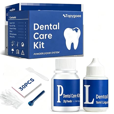 Tooth Repair Kit Zinc Oxide Eugenol,Dental Cement for Missing Teeth Chipped Broken Teeth, Dental Care Glue for Crown Fillings & Bridges