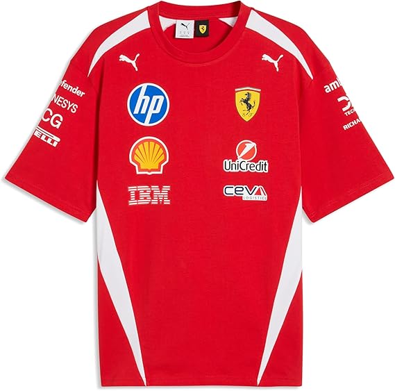 PUMA Scuderia Ferrari F1 2026 Men's Team Drivers Tshirt | Regular fit, All the latest team and partner logos, Officially licensed