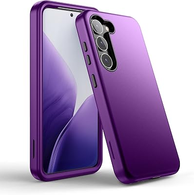 WeLoveCase Galaxy S23 5G 3-in-1 Heavy Duty Protection, Hybrid Shockproof TPU Bumper, Full Body Protective Cover - 6.1 Inch, Purple