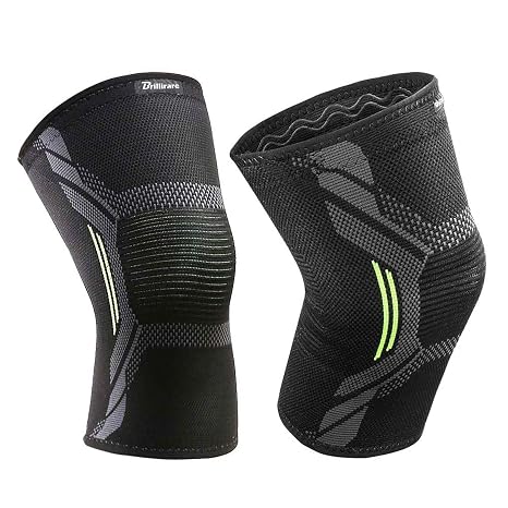 2 Pack Compression Knee Brace, Professional Knee Sleeve, Premium Knee Support for Men & Women Joint Pain Relief, Meniscus Tear, Arthritis, Gym, Hiking, Running, Weightlifting, Workout