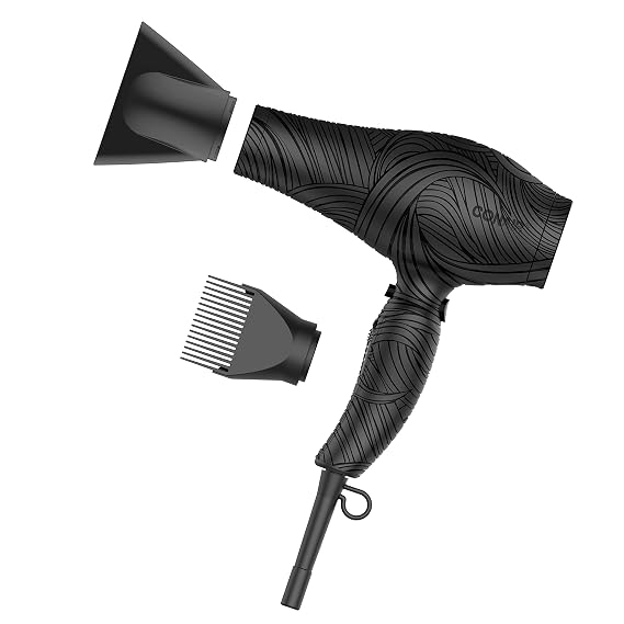 Conair The Curl Collective 1875 Watt Ionic Ceramic Hair Dryer, Black, 18"