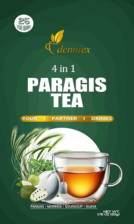 Paragis herbal tea (50 tea bags) (2 pack) with Malunggay, Guyabano & Bayabas - 50 pcs 4n1