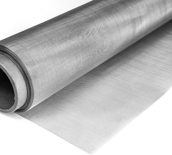 Stainless Steel Woven Wire Mesh Woven Wire Mesh Stainless Steel Mesh Sheet Air Vent Mesh Mosquito Net for Windows, Mesh 0.5mm,Silver-40 Mesh-1x6m