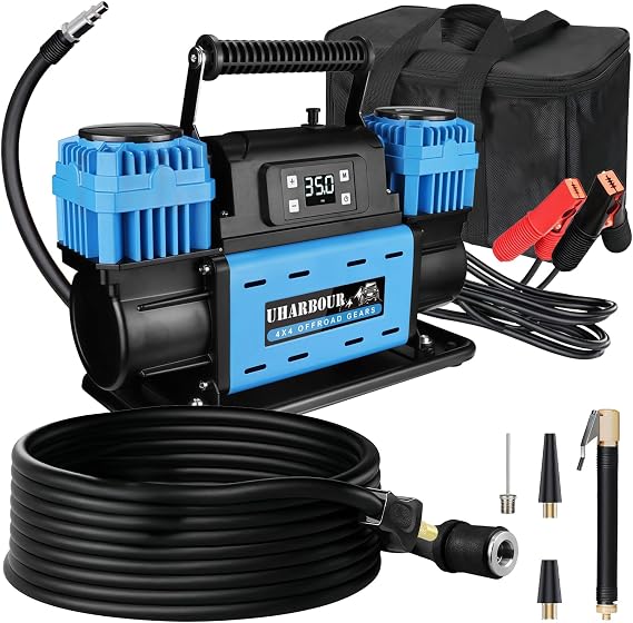 Uharbour 12V 10.6 CFM Auto Stop Air Compressor, Digital LCD