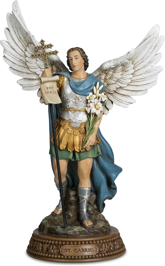 DevotedWalls St. Gabriel the Archangel Statue, Catholic Gifting