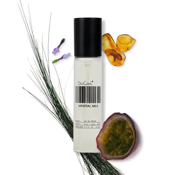 DedCool Eau de Parfum | Mineral Milk | Golden Nectar, Coastal Lavender & Amber Milk | Clean Unisex Fragrance | Non-Toxic, Vegan | Travel Size Perfume, 15 mL