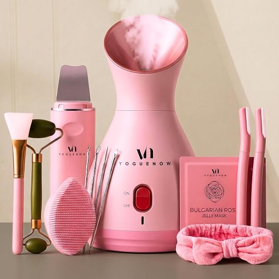 Facial Steamer Spa Kit with 17 Spa Tools for Complete At-Home Facial