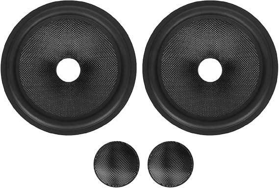 2Pcs Speaker Cone Drum Paper, 7.7inch Paper Speaker Cone Subwoofer Cones Drum Paper 1.4 Inch Inner Diameter, 2 x Paper Speaker Cone Drum Paper & 2 x Paper