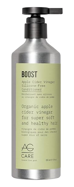 AG Care Boost Apple Cider Vinegar Conditioner with Mango Seed Butter - Clarifying Conditioner Deep Moisturizing for High Shine and Healthy Hair, 12 Fl Oz Bottle