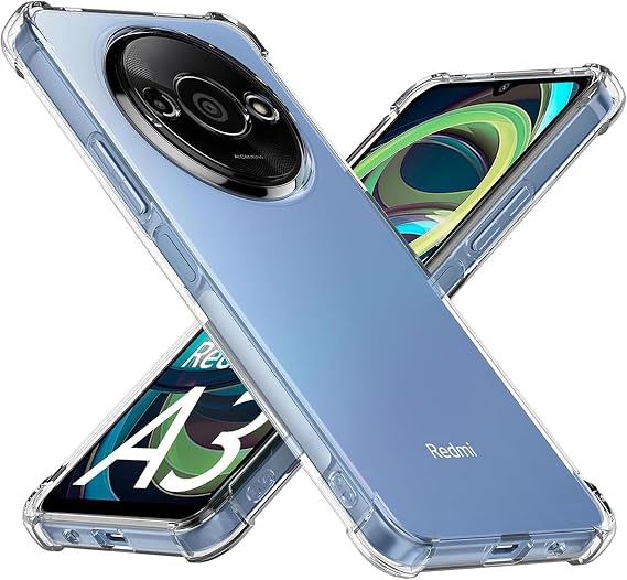 Ehr. Xiaomi Redmi 3A 2024 4G Uyumlu Darbe Önleyici Sararmaya Dayanıklı Airbag Korumalı Ultra Slim TPU Şeffaf Silikon Kılıf (Şeffaf, Xiaomi Redmi 3A 2024 4G)
