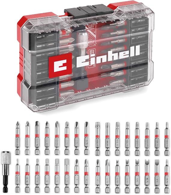 Einhell M-CASE 33 Parça Uç Seti (S2 çelikten yapılmış 50 mm uçlara sahip akülü vidalamalar ve elektrikli matkaplar için,hızlı değiştirilebilir uç tutucu, saklama kutusu) - 49118903
