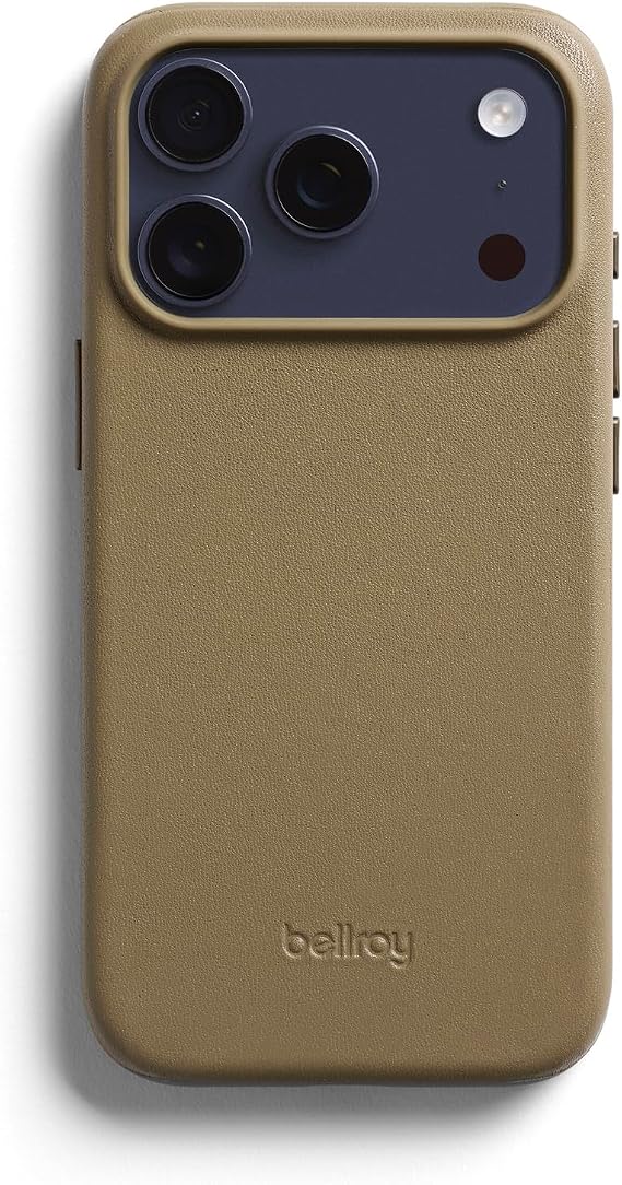 Bellroy Phone Case for iPhone 17 Pro (Leather Phone case) - Khaki