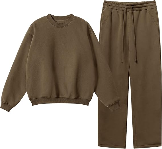 Flygo Womens 2 Piece Outfit Fall Fleece Matching Lounge Sweatsuits