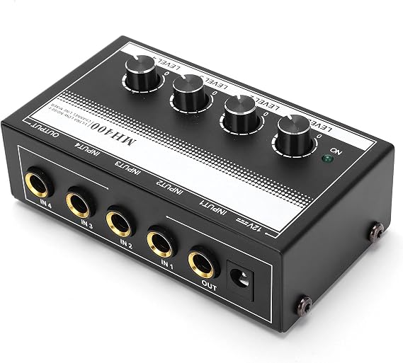 AUNMAS 4-Channel Line Mixer, Ultra Low Noise Audio Equipment (#2)