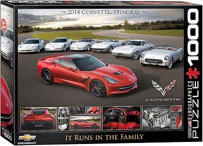EuroGraphics 2014 Corvette Singray: It Runs in the Family Jigsaw Puzzle 1000-Piece