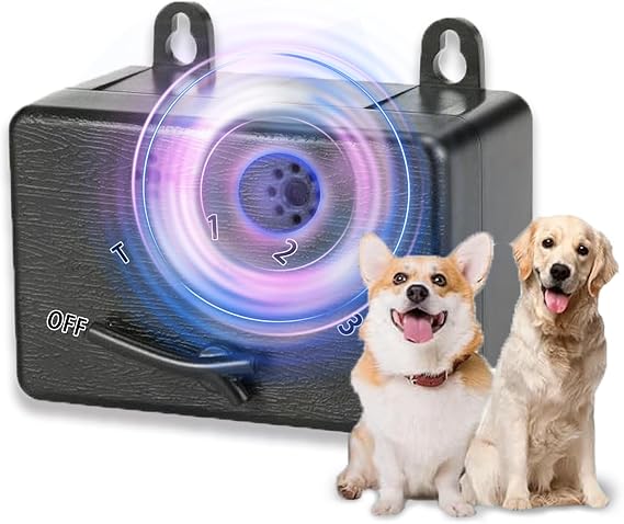 Dog STOP Bark Silencer Anti Barking Device Ultrasonic Dog Barking Deterrent Bark Box Indoor Outdoor Neighbors 50 Ft 3 Modes Dog Barking Behavior Training Safe Silencer Dog Barking Control Device
