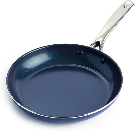 Blue Diamond 12" & 10" Diamond Infused Ceramic Nonstick Frying Pans Skillets Bundle, PFAS-Free, Dishwasher & Oven Safe