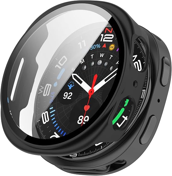 2 Pack Hard Case for Samsung Galaxy Watch 8 9 40mm Black