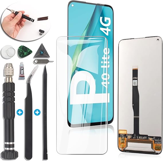 RongZy LCD Display for Huawei P40 Lite Screen Replacement LCD Digitizer Touch Screen + a set of Practical Tools + a screen protector (4G-Version,Black,Not for P40 Lite E and P40 Lite 5G)