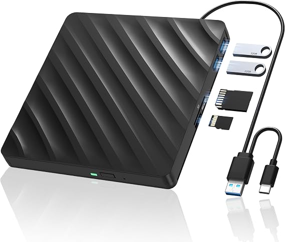Wbacon 5-in-1 Bluray Drive External Bluray Burner DVD Burner