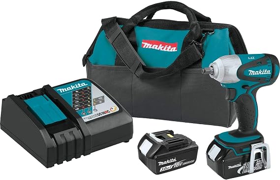 Makita XWT06 18V LXT Lithium-Ion Cordless 3/8" Sq. Drive Impact Wrench Kit (3.0Ah)