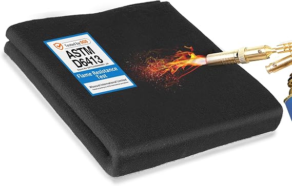 WISSCOOL 1 Pack 10 mm Welding Blanket, 12" x 12" Carbon Felt Pads