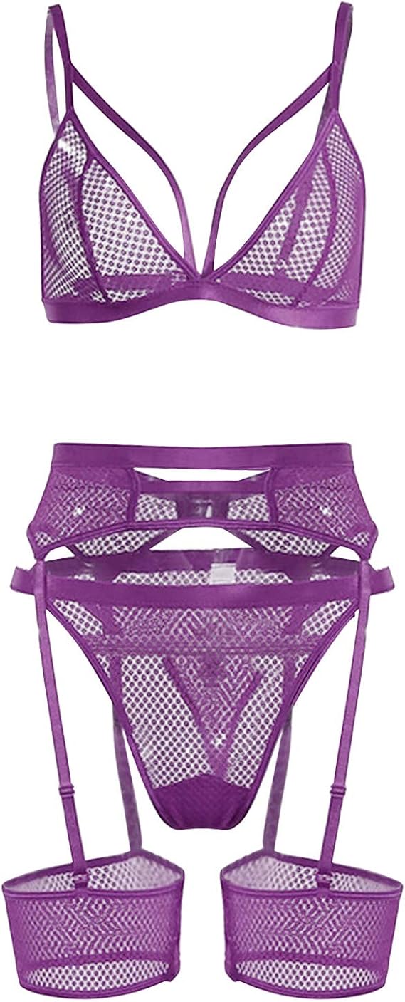 Nightgown/Nightshirt for Sexy Lingerie for Women Sets Crotch V Neck Suspender Set Lingerie Underwear Sets Lingeries Setspolyesterwireless Lacebedroom Lady Womens Lingerie Set Erotic Bridal Lingerie