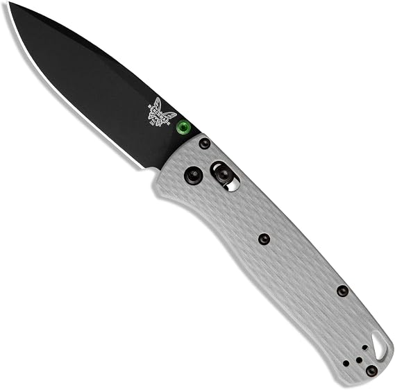 Benchmade - 535-2002 Bugout Knife, Drop-Point Blade, Plain Edge, Grey G10 Handle