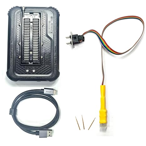 T76 Programmer for with Xgecu T56 Tl866ii T48 Replacement IC Probe Clip Reader Writer Support Eprom ISP Chip PIC NAND Flash EMMC GAL CPLD VGA BGA Socket Tester (T76+QFN8 8x6)