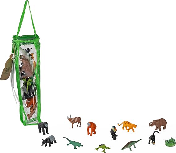 Wild Republic Eco Zip Tubes Rainforest Figurines - 13"