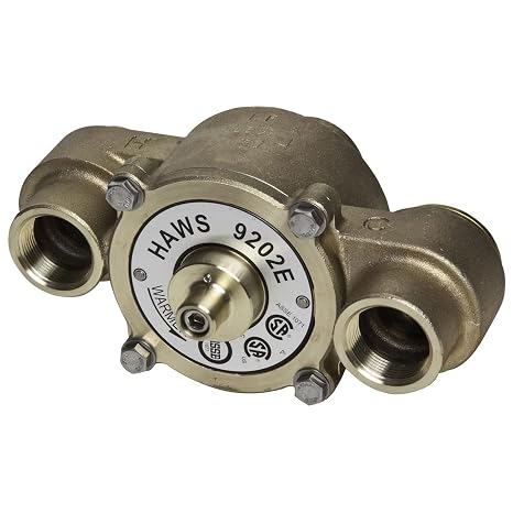 Haws 9202E Emergency Thermostatic Mixing Valve, 78 gpm Flow Rate